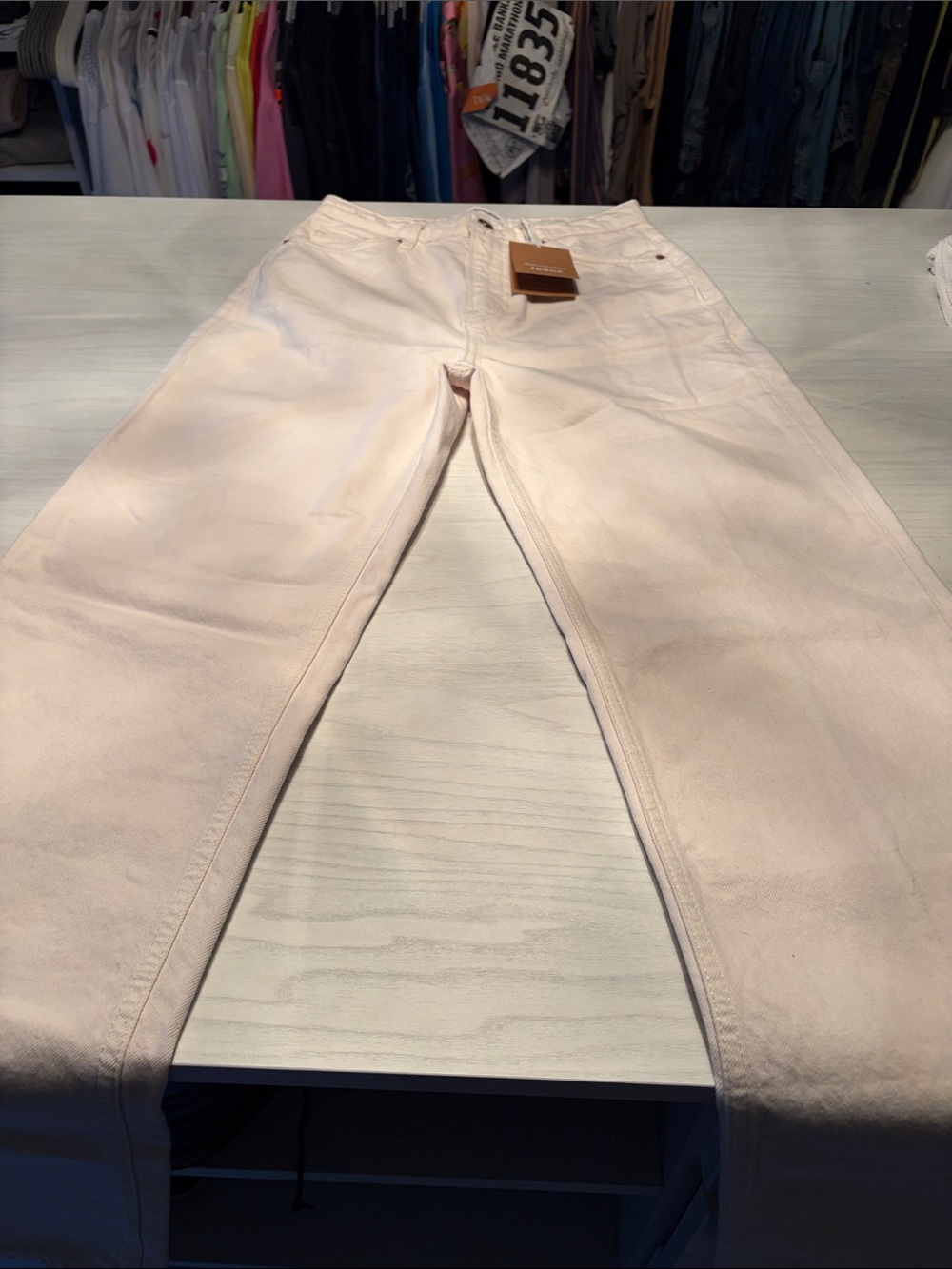 Reformation “Fior Di Latte” Wilder Off-White High Rise Jeans